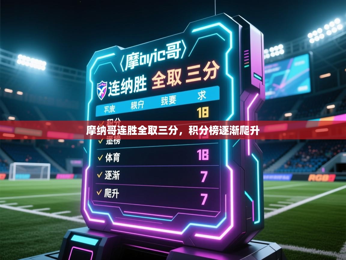 摩纳哥连胜全取三分，积分榜逐渐爬升  第1张