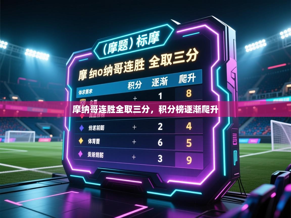 摩纳哥连胜全取三分，积分榜逐渐爬升  第2张